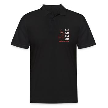 Vintage 1976 Retro Motorcycle Birthday Gift - Men's Polo Shirt - black - Front - Kai (181cm)