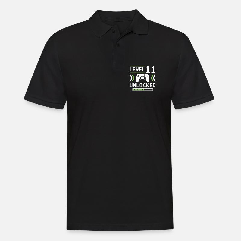 Level 11 - Männer Poloshirt - Schwarz