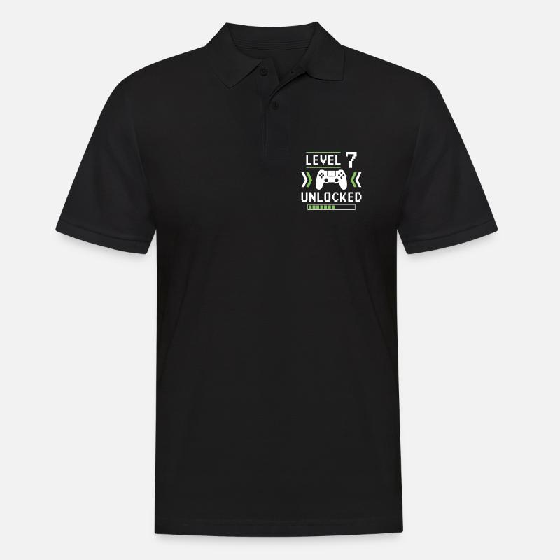 Level 7 freigeschaltet - Männer Poloshirt - Schwarz