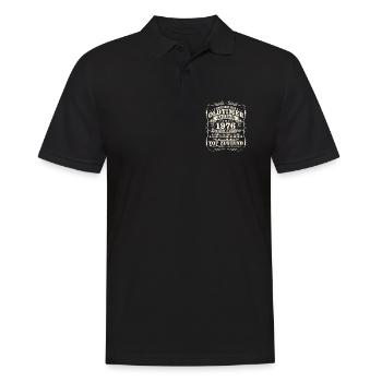 Oldtimer 1976 Baujahr 50. Geburtstag Geschenk - Männer Poloshirt - Schwarz - Vorne - Kai (181cm)
