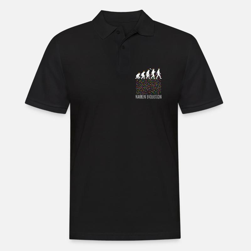 Fool Evolution | Homo Carnival | Carnival - Men's Polo Shirt - black
