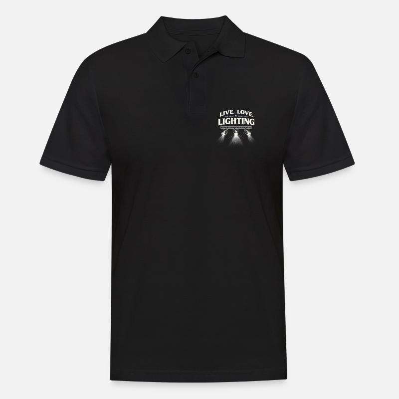 Lichttechniker Beleuchtungstechniker Lighting Guy - Männer Poloshirt - Schwarz