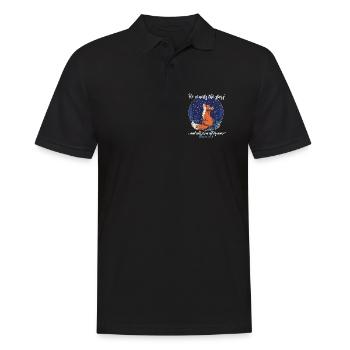 Fuchs Christlich - Männer Poloshirt - Schwarz - Vorne - Kai (181cm)