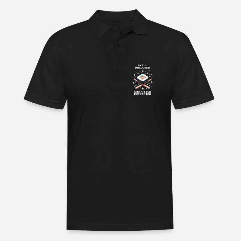 Skill freigeschaltet | Stäbchen Präzision - Männer Poloshirt - Schwarz