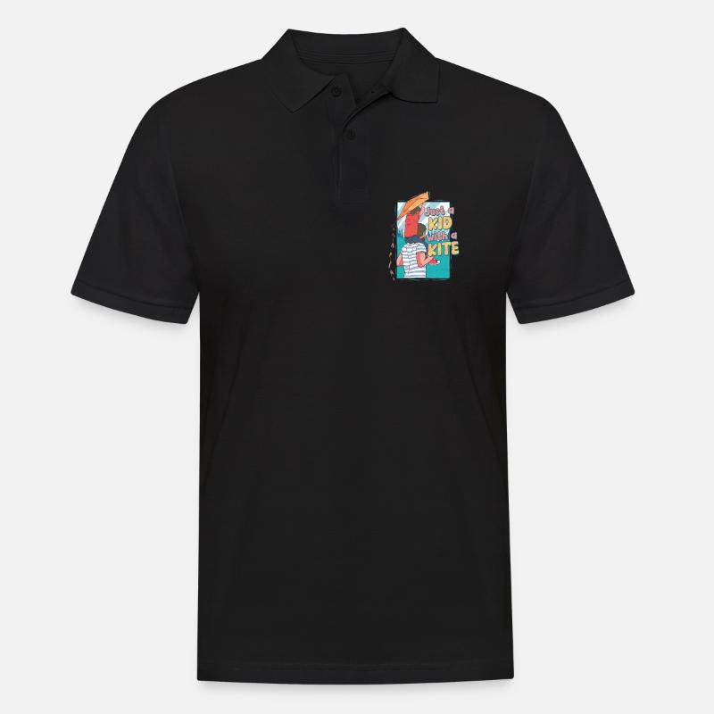 Drachen Drachensteigen - Männer Poloshirt - Schwarz