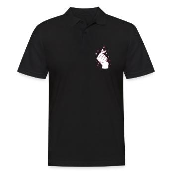 Kpop Koreanische Musik Niedliche Finger Herz Liebe Korea - Männer Poloshirt - Schwarz - Vorne - Kai (181cm)