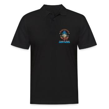 North Sea NORTH DIKE WHERE MY HEART DROPS ANCHOR Funny - Men's Polo Shirt - black - Front - Kai (181cm)