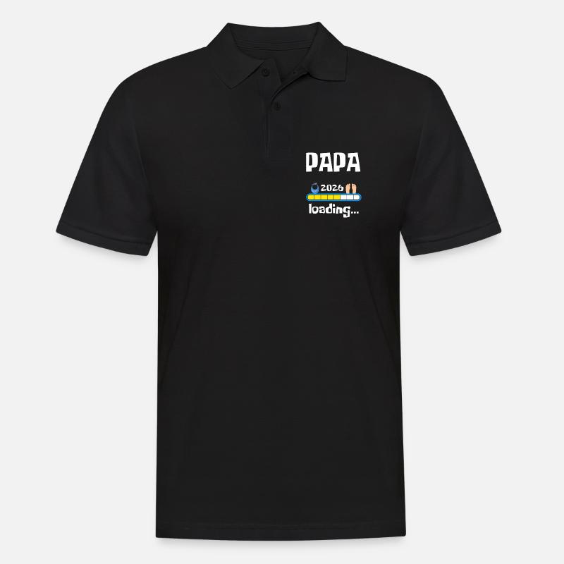 Papa 2026 Loading - Männer Poloshirt - Schwarz