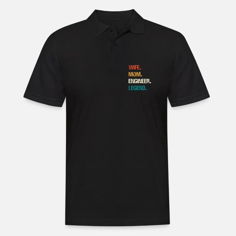 Engineer Legend – Starke Frauen Technik - Männer Poloshirt - Schwarz