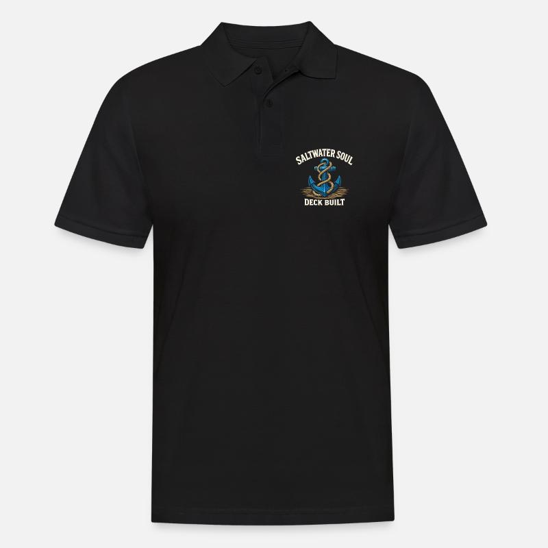 Seemannschaftsgeschenk Für Deckhand Ocean Work - Männer Poloshirt - Schwarz