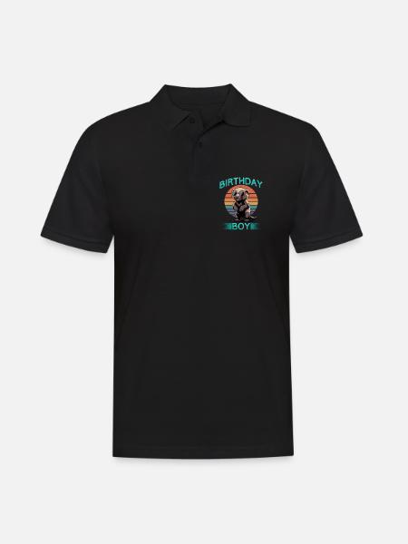 Funny Honey Badger - Männer Poloshirt - Schwarz