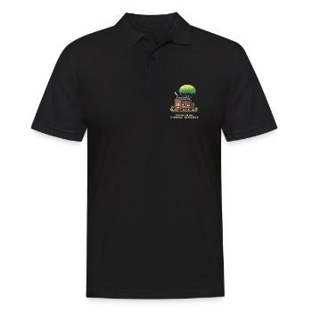 Stauraum überarbeitet | Tiny House Ordnung - Männer Poloshirt - Schwarz - Vorne - Kai (181cm)