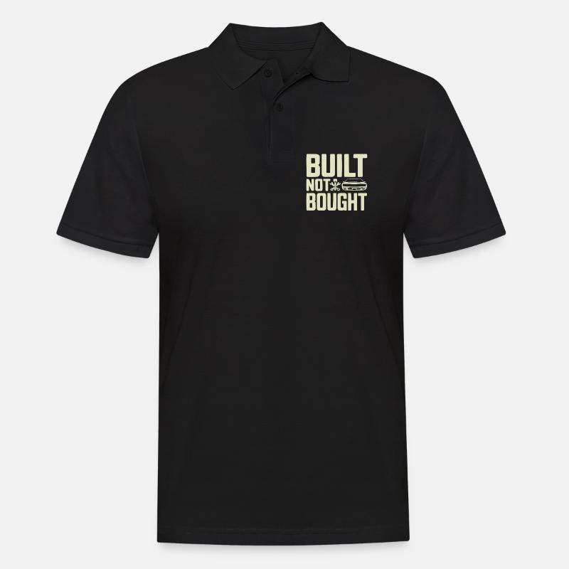 Built Not Bought Screwdriver Statement - Men's Polo Shirt - black