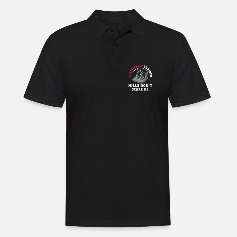 Manuelles Auto, Klassisch Ausgebildeter - Männer Poloshirt - Schwarz