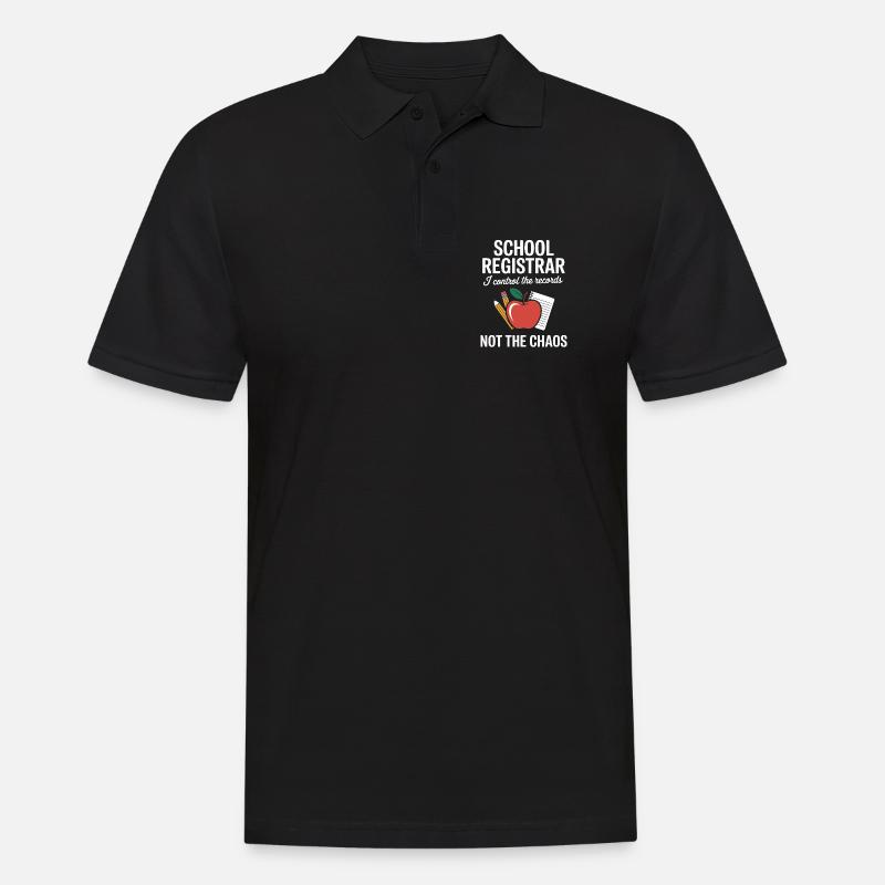 Schulsekretärin Front Office Schule Geschenk - Männer Poloshirt - Schwarz