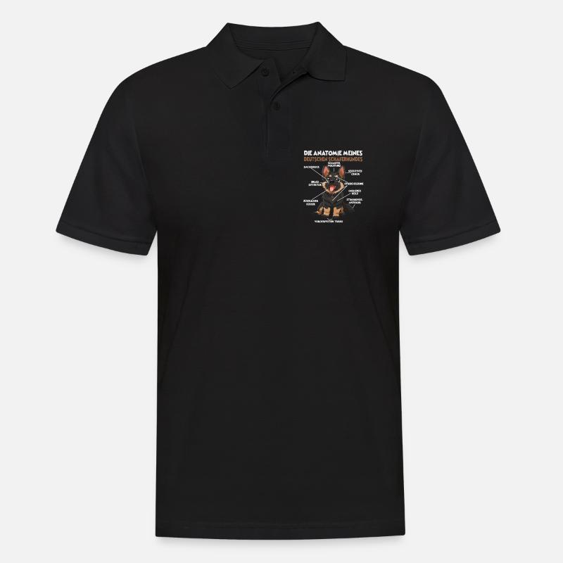 Schäferhund Gassi T Hundehalter Schäferhund - Männer Poloshirt - Schwarz