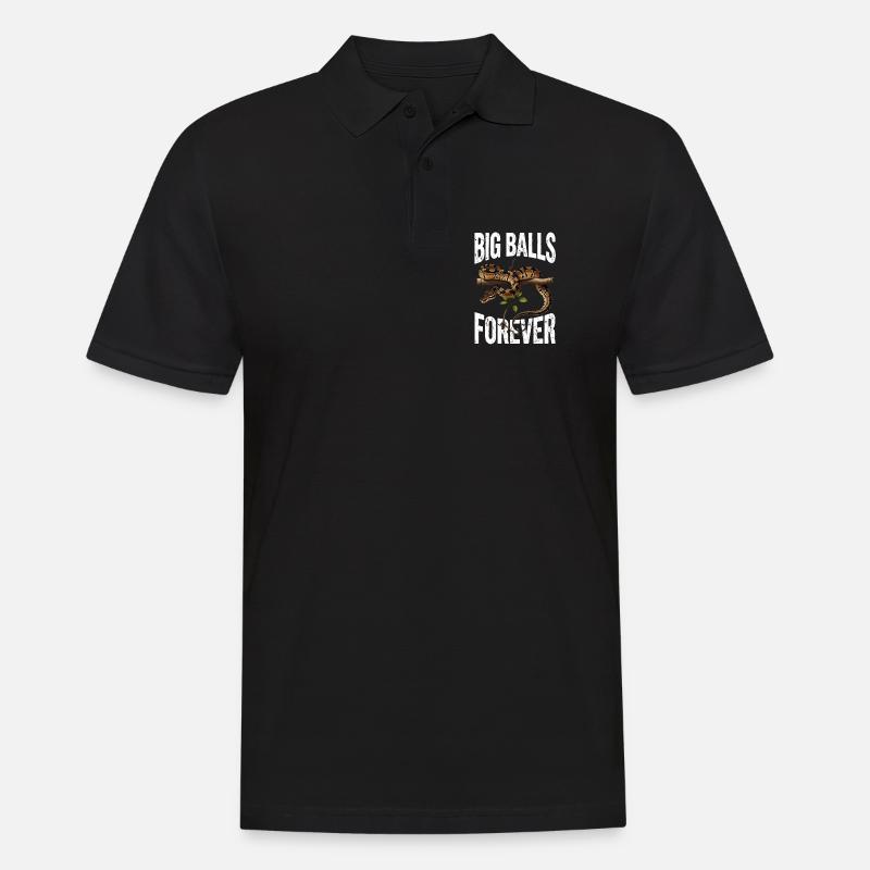 Königspython Schlangen Liebhaber Terrarium Python - Männer Poloshirt - Schwarz