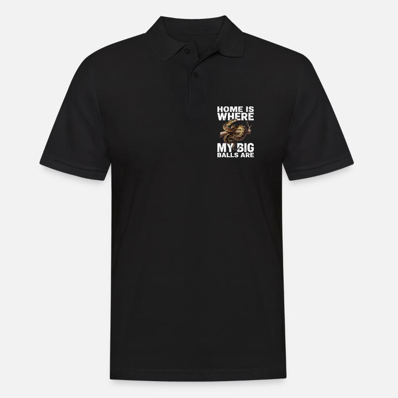 Königspython Schlangen Liebhaber Terrarium Python - Männer Poloshirt - Schwarz