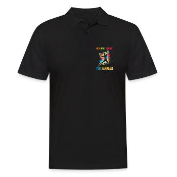 Handball Liebhaber Handball Sport Spieler Handball - Männer Poloshirt - Schwarz - Vorne - Kai (181cm)