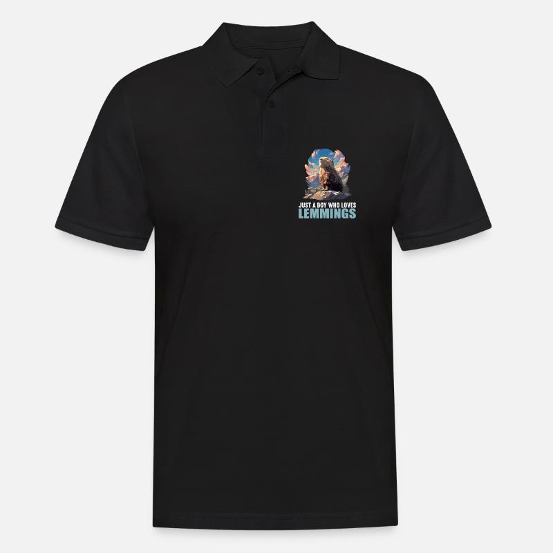 Lemminge Lemming - Männer Poloshirt - Schwarz
