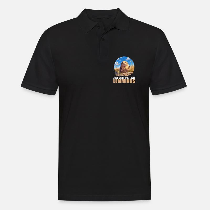 Lemminge Lemming - Männer Poloshirt - Schwarz