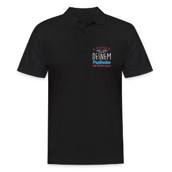 Postman BE KIND TO YOUR POSTMAN - Men's Polo Shirt - black - Front - Kai (181cm)