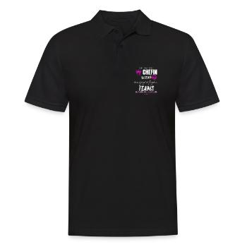beste Chefin einzigartiges Team Chefin geschenke - Männer Poloshirt - Schwarz - Vorne - Kai (181cm)