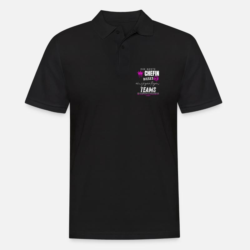 beste Chefin einzigartiges Team Chefin geschenke - Polo Homme - noir