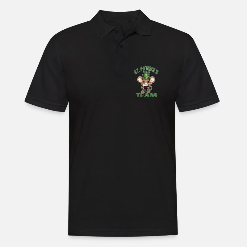 St. Patrick's Mouse Bier, Irische Partei - Männer Poloshirt - Schwarz