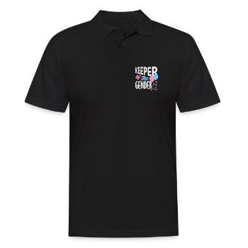 Hüter Des Geschlechts Luftballons Reveal - Männer Poloshirt - Schwarz - Vorne - Kai (181cm)