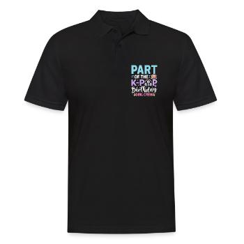 Part Of The K-Pop Birthday Girl Crew - Männer Poloshirt - Schwarz - Vorne - Kai (181cm)