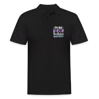 I'm The K Pop Birthday Brother - Men's Polo Shirt - black - Front - Kai (181cm)