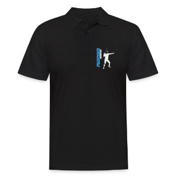 Fencing - Fechten - Fechter - Fechtkampf - Men's Polo Shirt - black - Front - Kai (181cm)