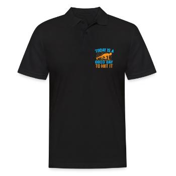 Fitness Fanatics Today A Good Day To Hiit - Männer Poloshirt - Schwarz - Vorne - Kai (181cm)