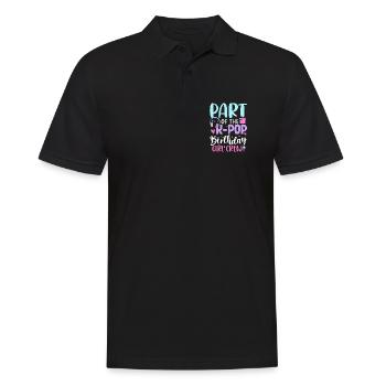 Part Of The K Pop Birthday Girl Crew - Men's Polo Shirt - black - Front - Kai (181cm)