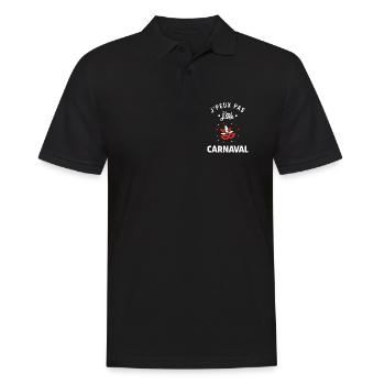 Karneval - Männer Poloshirt - Schwarz - Vorne - Kai (181cm)