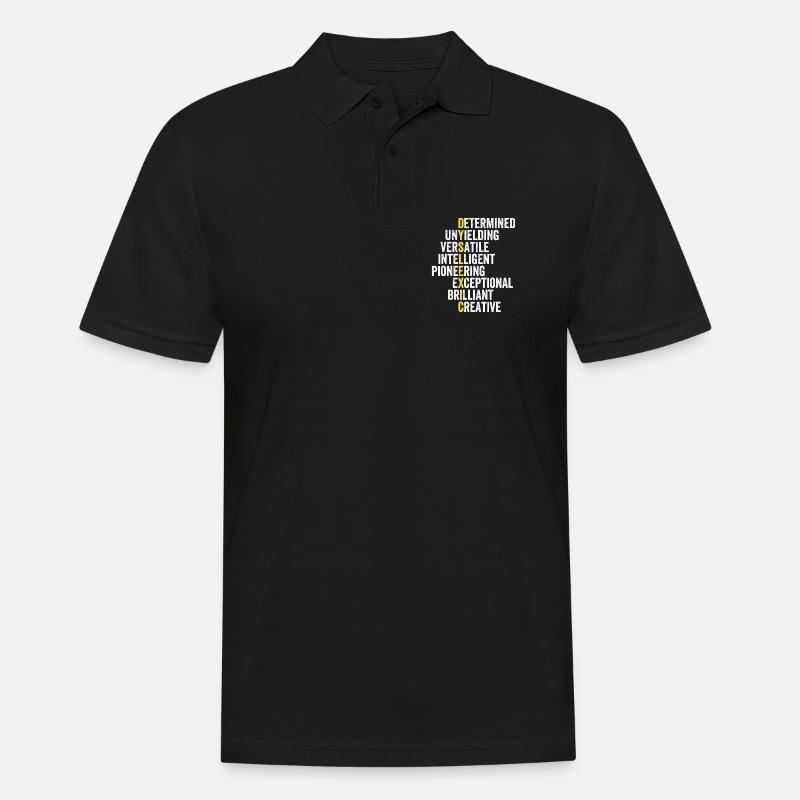 Yellow Accent Adjective Stack - Men's Polo Shirt - black