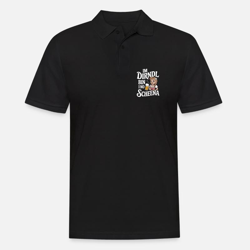 Dirndl Bierfest Charm - Männer Poloshirt - Schwarz