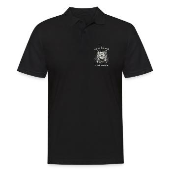 I Do Not Feel Bonita O Feel Stressita - Männer Poloshirt - Schwarz - Vorne - Kai (181cm)