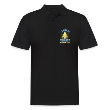 Les passionnés de fitness ne peuvent pas squattent sans toi - Polo Homme - noir - Devant - Kai (181cm)