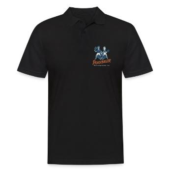 Joueur drôle de pickleball Joueur de pickleball Amour - Polo Homme - noir - Devant - Kai (181cm)