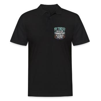 Retraités Voir les petits-enfants pour plus de détails Grand-mère Grand-père - Polo Homme - noir - Devant - Kai (181cm)