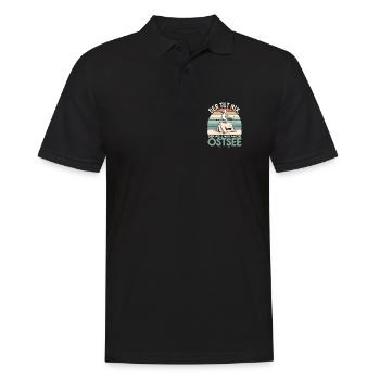  Der Tut Nix Der Will Nur An Die Ostsee Camping - Männer Poloshirt - Schwarz - Vorne - Kai (181cm)