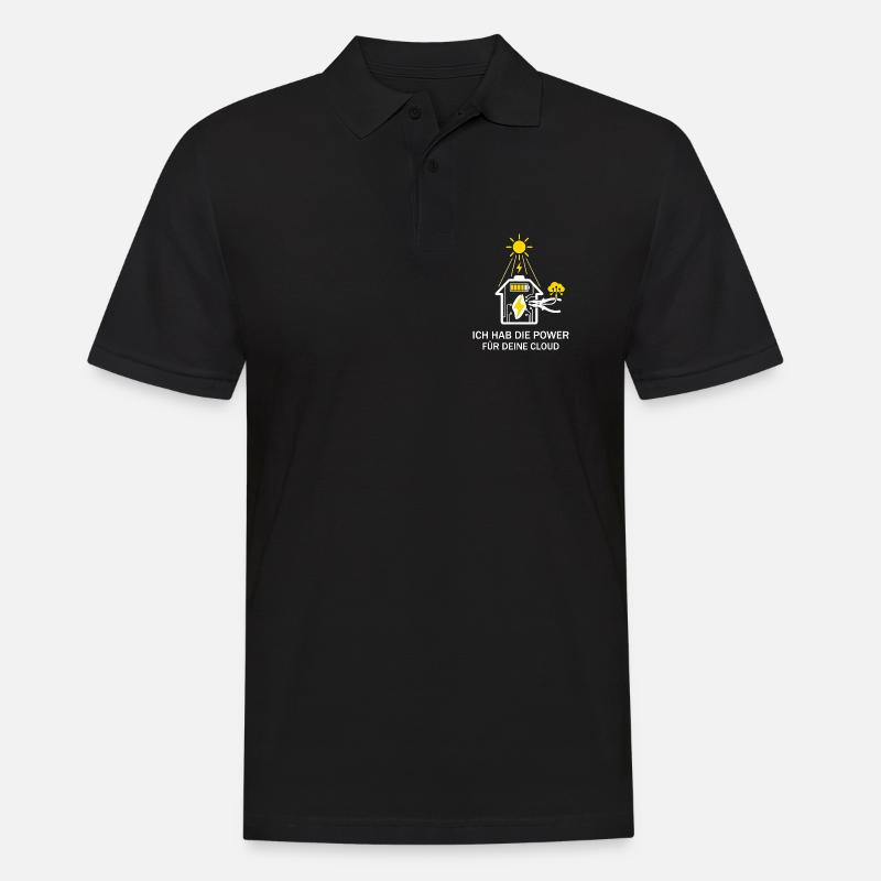 Solar Handwerker Cloud Power   - Männer Poloshirt - Schwarz