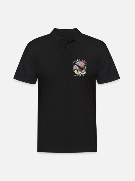 Buckelwal Timmy Hope Statement Merch - Männer Poloshirt - Schwarz