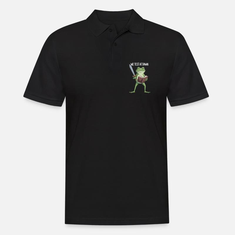 Dawn Test Frog - Männer Poloshirt - Schwarz