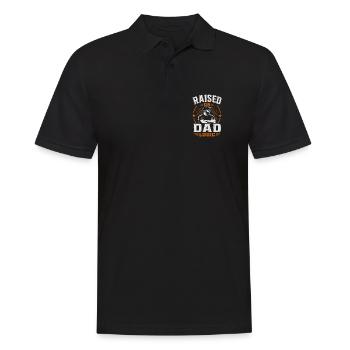 Aufgewachsen Mit Der Logik Meines Vaters Lustige - Männer Poloshirt - Schwarz - Vorne - Kai (181cm)