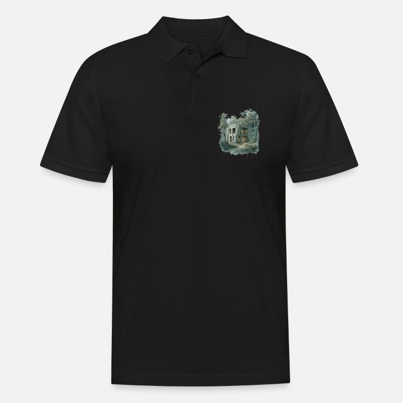 ROCK SOLID - Croquis d’architecture grottère moderne - Polo Homme - noir