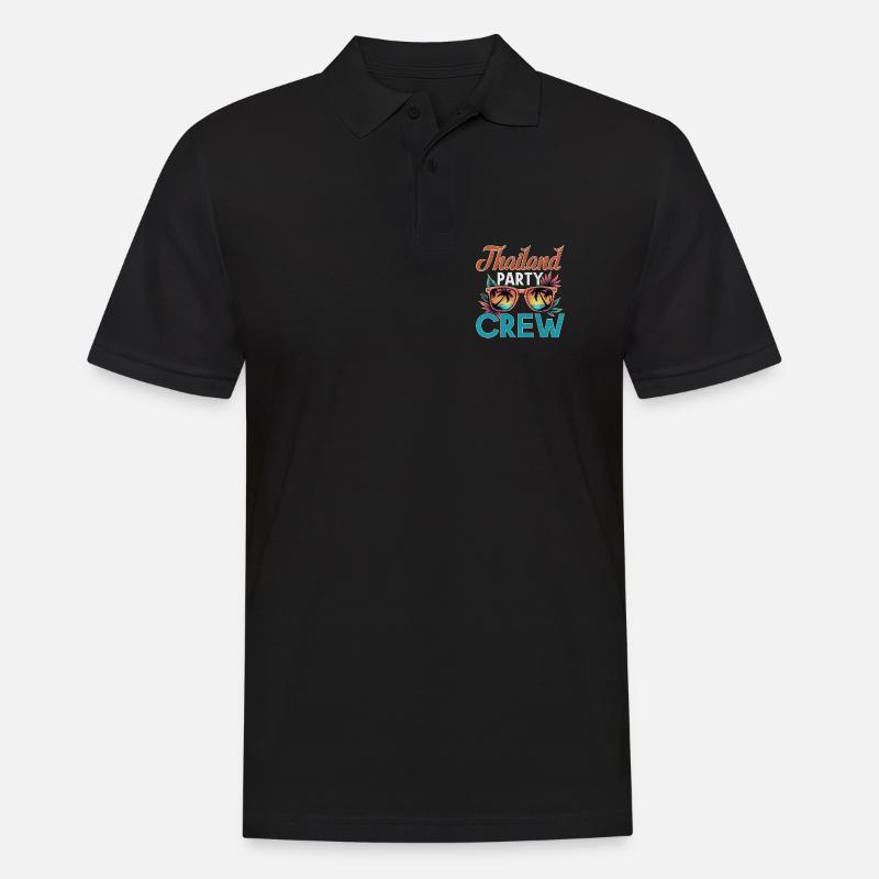 Thailand Crew - Männer Poloshirt - Schwarz