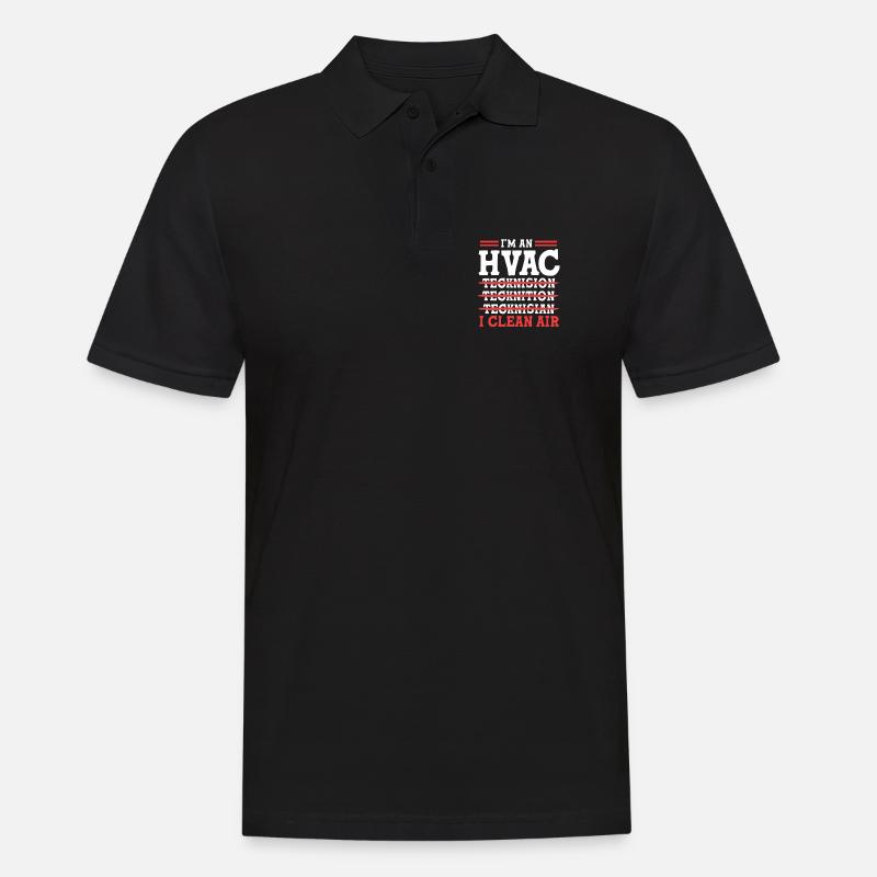 Heizung Klimatechniker Techniker Kältetechniker - Männer Poloshirt - Schwarz